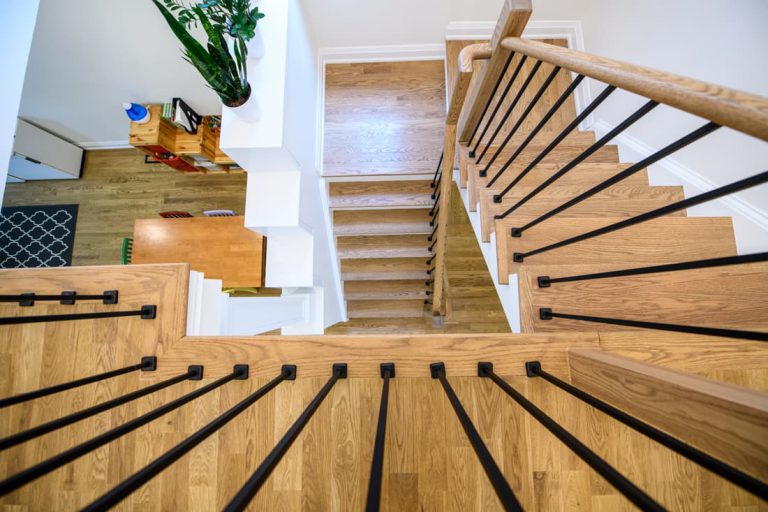 hickory wood stair case renovation